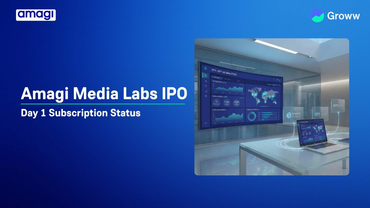 Amagi Media Labs IPO Day 1: Check Latest GMP, Subscription Status, Key Highlights, and More