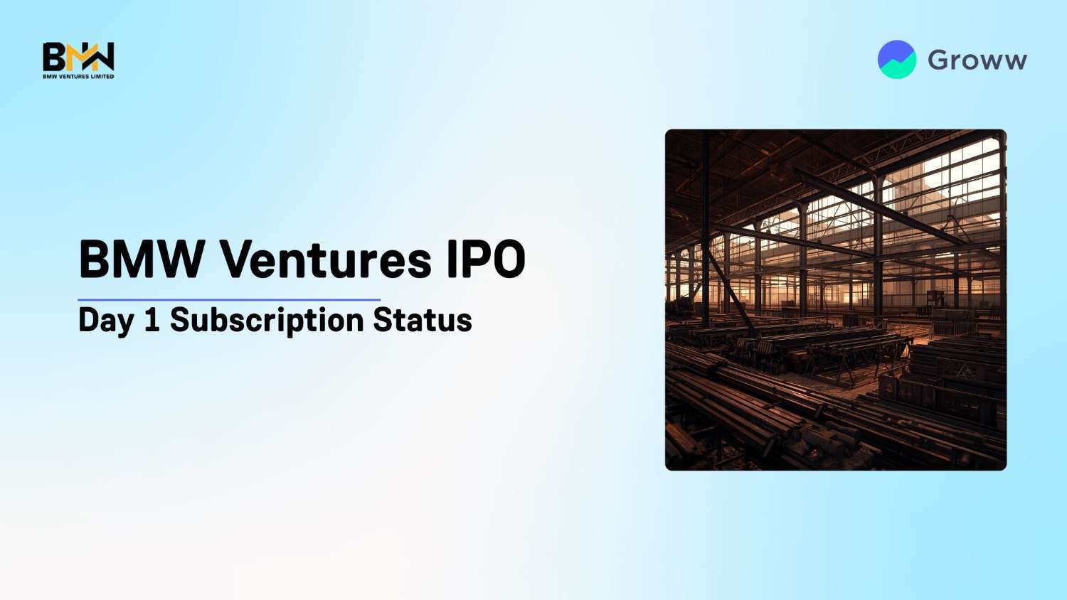 BMW Ventures IPO Day 1: Check Subscription Status, GMP & Key Highlights