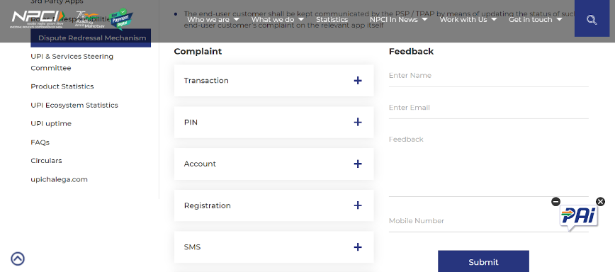 How to register a complaint to NPCI?