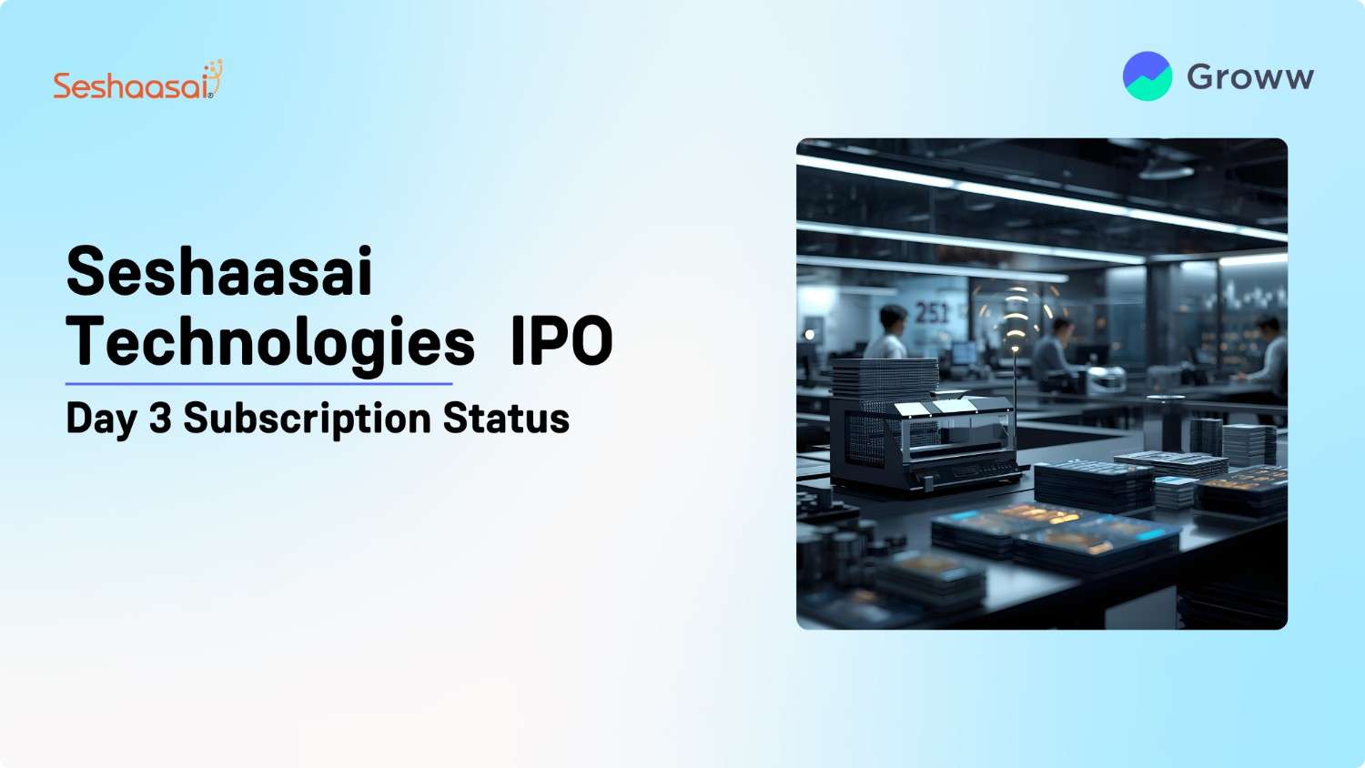 Seshaasai Technologies IPO Day 3: Issue Subscribed 8.98 Times So Far, GMP at ₹55