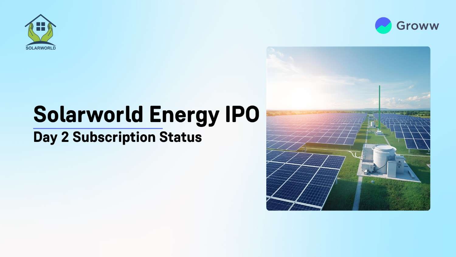 Solarworld Energy Solutions IPO Day 2: Check GMP, Subscription Status & Key Highlights