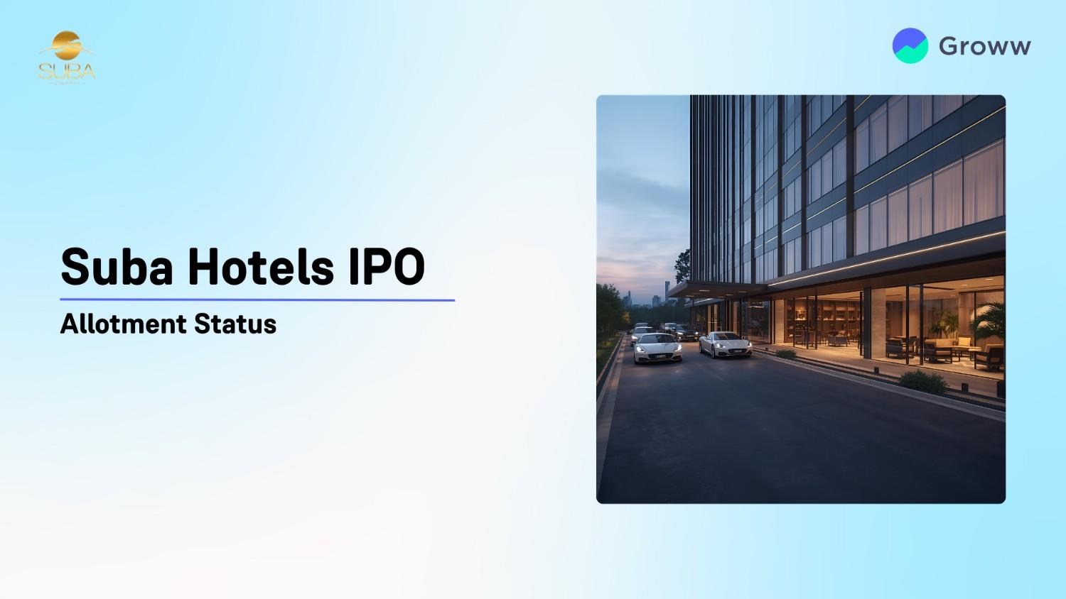Suba Hotels IPO Allotment in Focus Today - Check Steps To Verify Status
