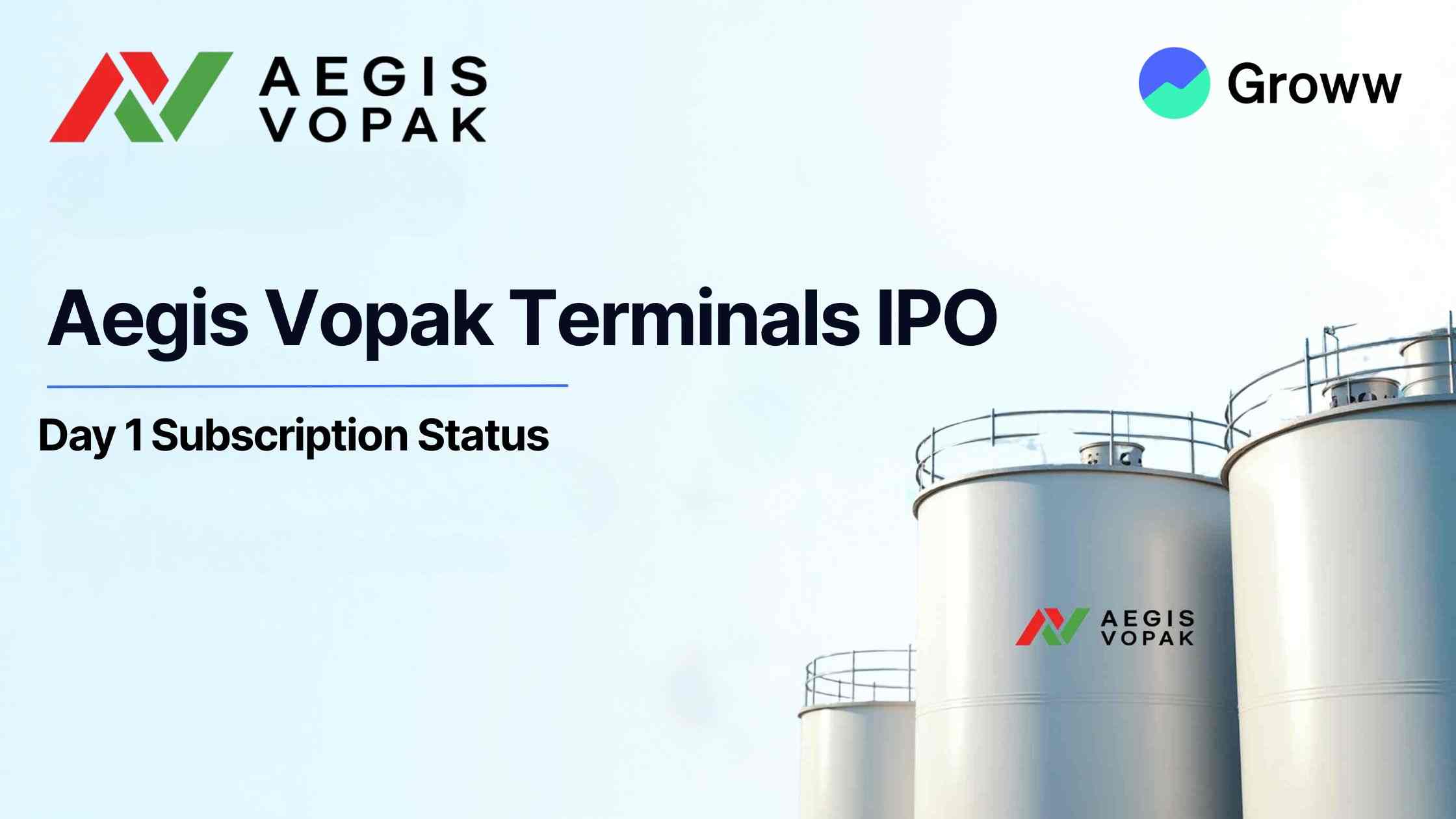 Aegis Vopak Terminals IPO Day 1: Check GMP, Subscription Status & Key Highlights