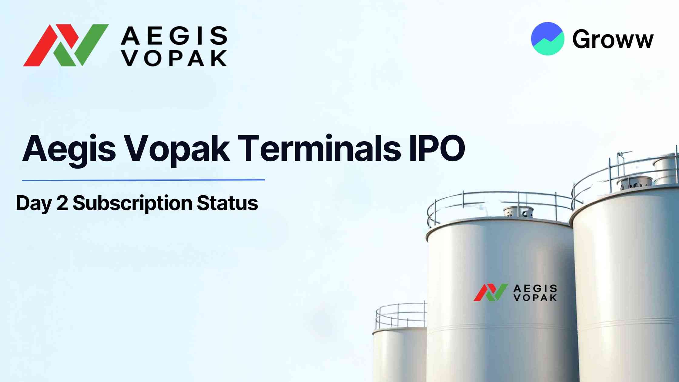 Aegis Vopak Terminals IPO Day 2: Check GMP, Subscription Status & Key Highlights