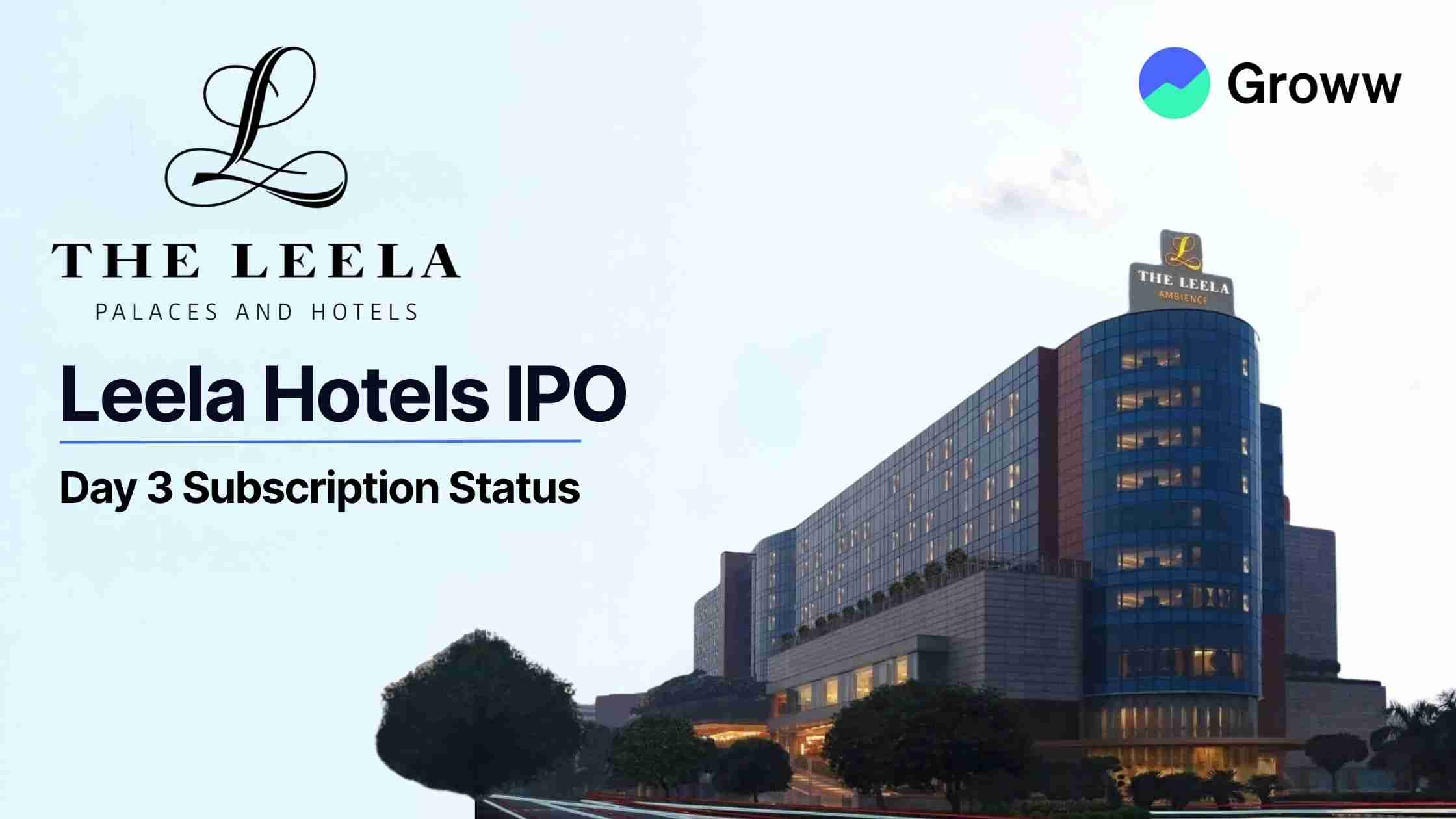 Leela Hotels (Schloss Bangalore) IPO Day 3: Check GMP, Subscription Status & Key Highlights