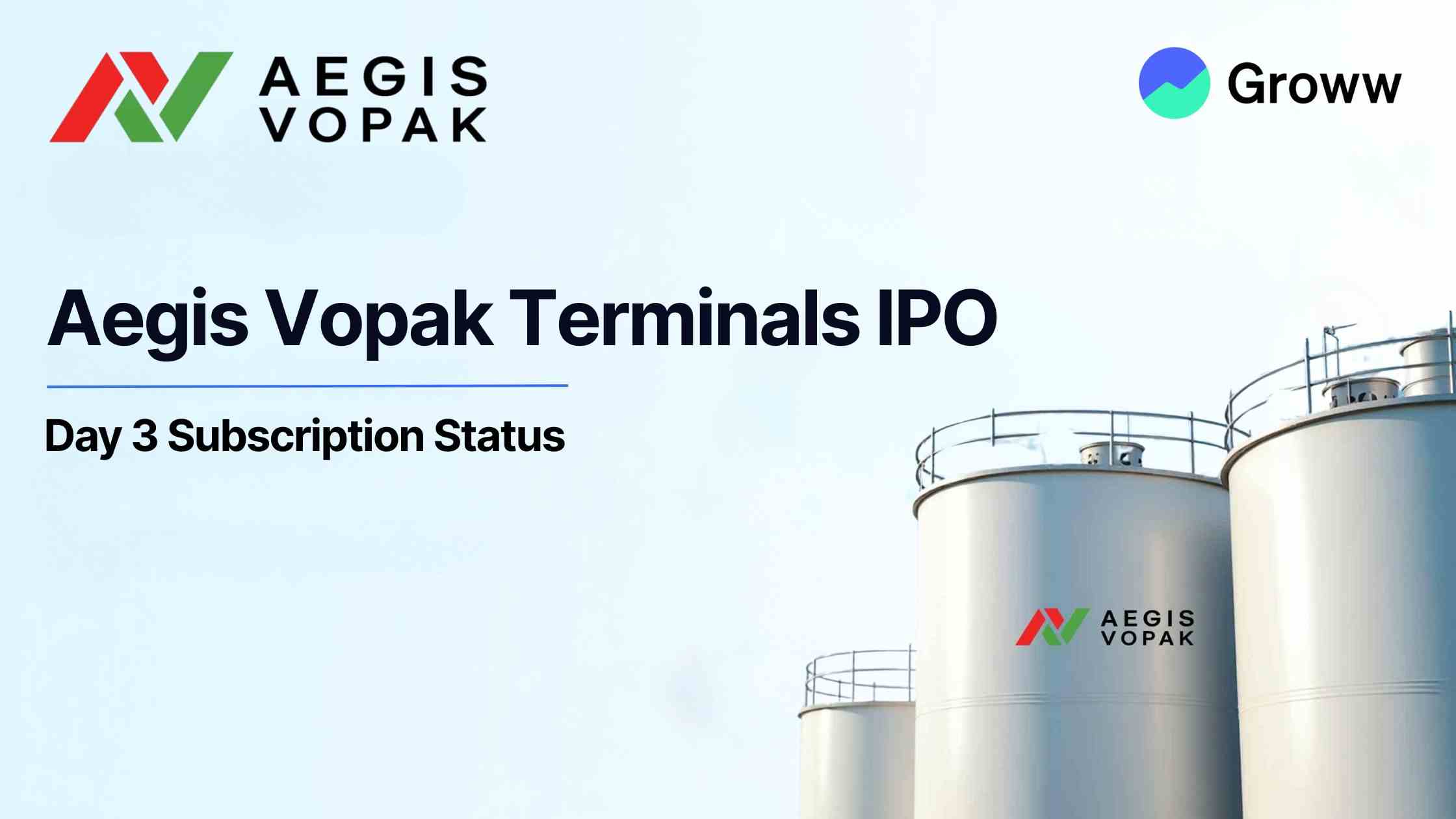Aegis Vopak Terminals IPO Day 3: Check GMP, Subscription Status & Key Highlights
