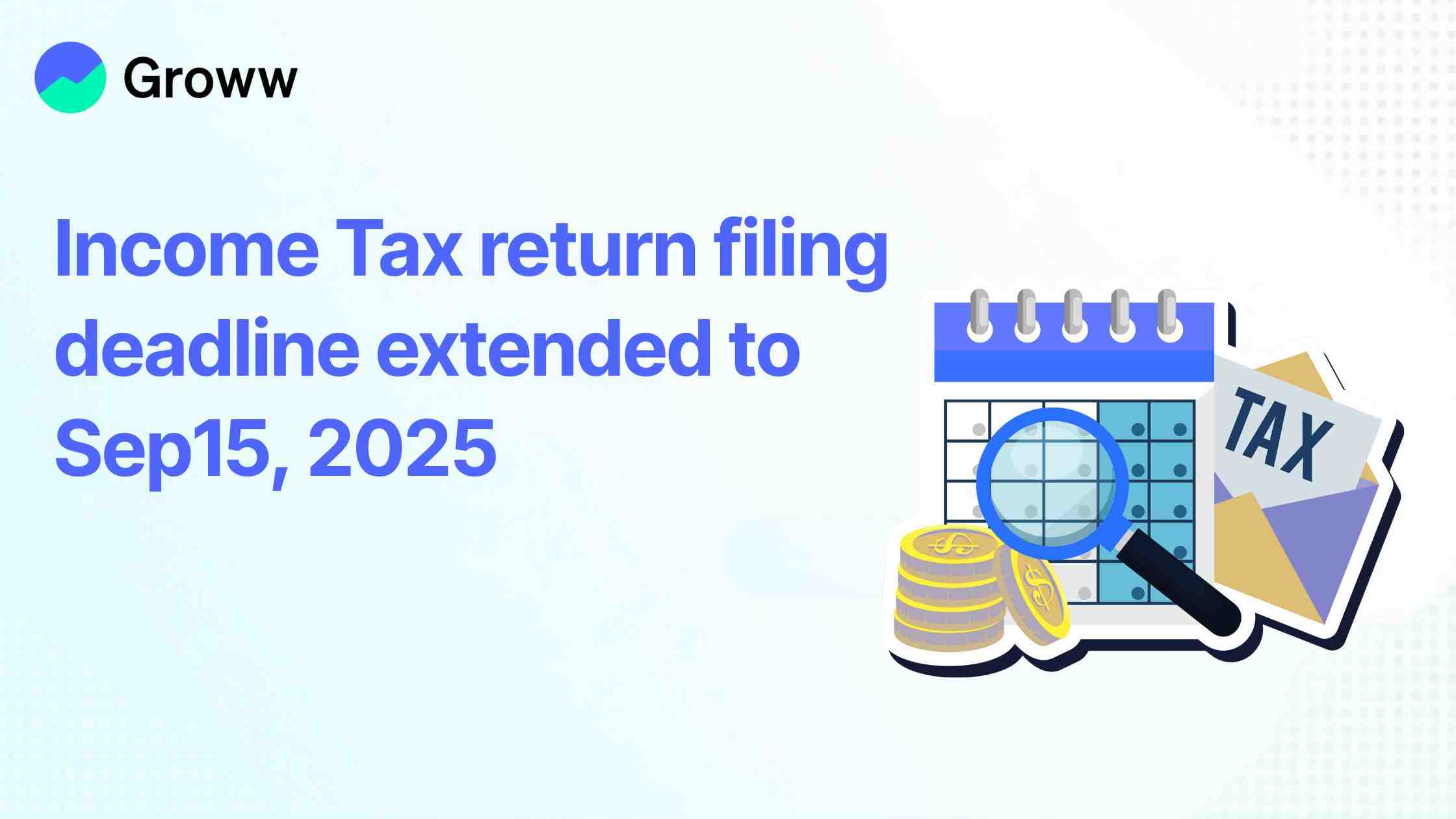 Income Tax Return Filing Deadline Extended to September 15, 2025