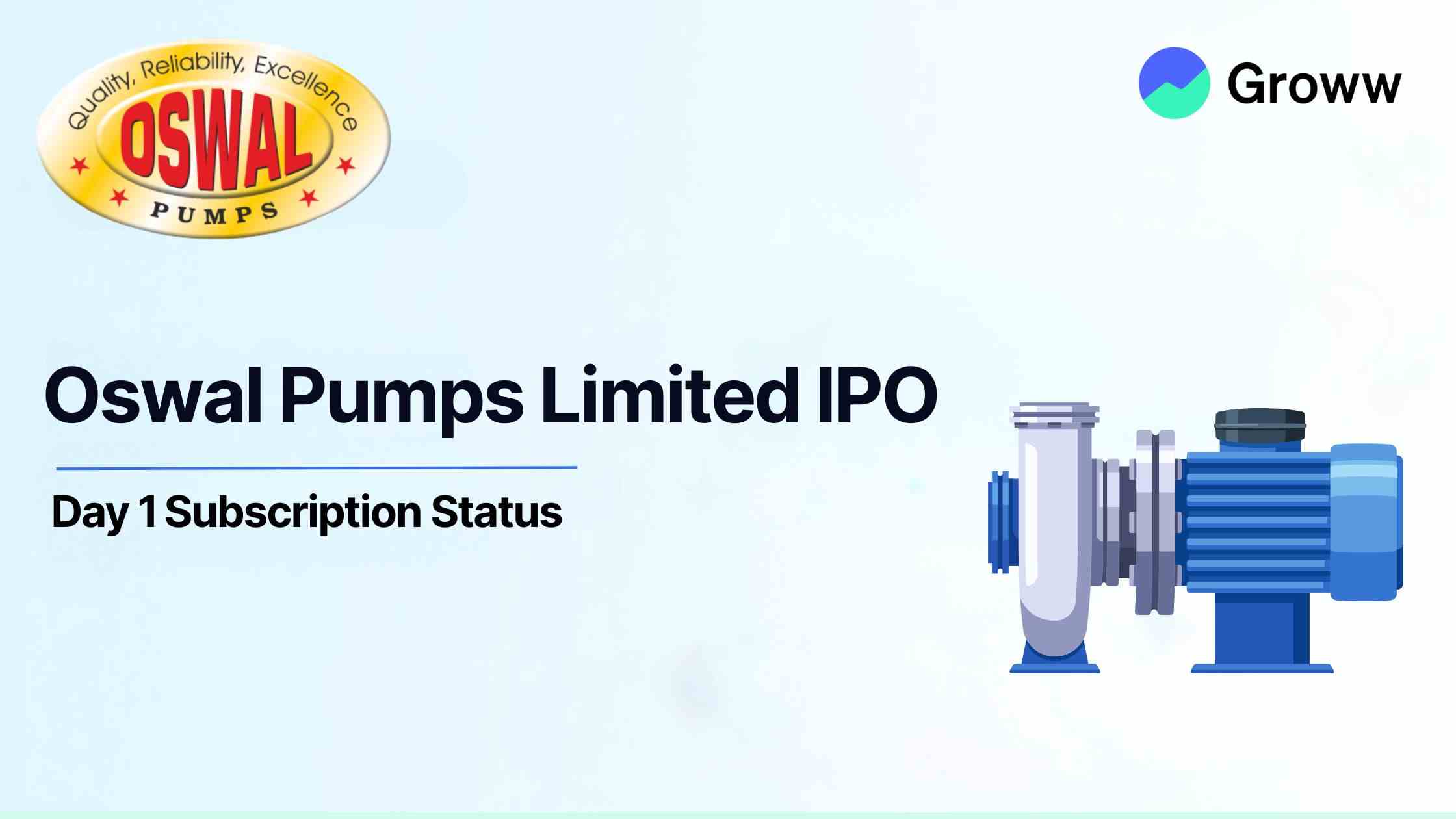 Oswal Pumps IPO Day 1: Check GMP, Subscription Status & Key Highlights