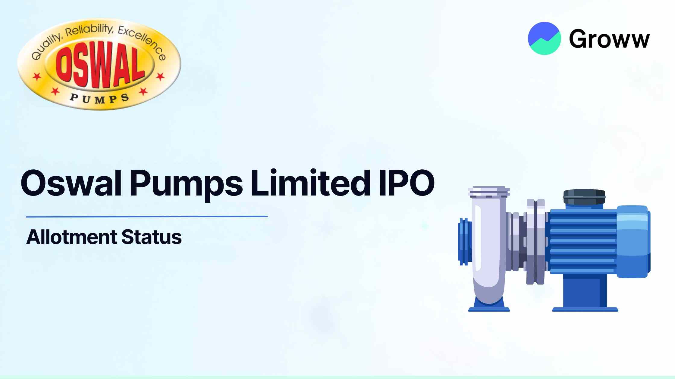 Oswal Pumps IPO Allotment Status: Check Latest GMP, Steps to Verify Status
