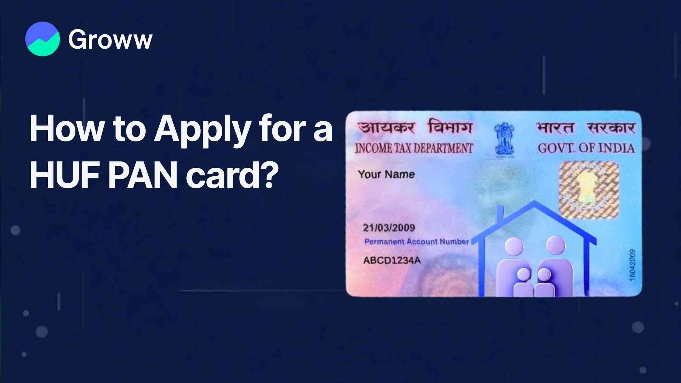How to Apply for a HUF PAN card?