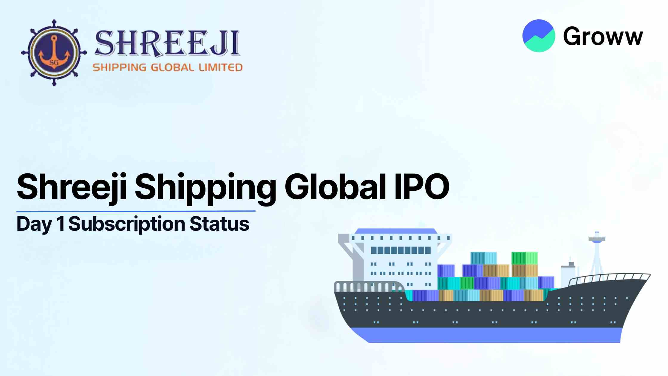 Shreeji Shipping Global IPO Day 1: Check GMP, Subscription Status & Key Highlights