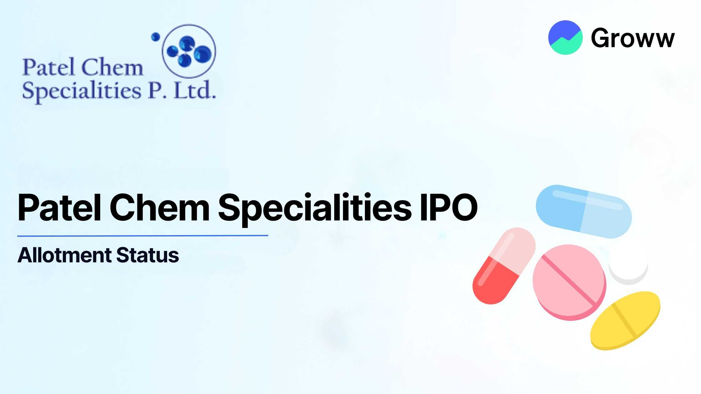 Patel Chem Specialities IPO Allotment Status: Check Latest GMP, Steps To Verify Status