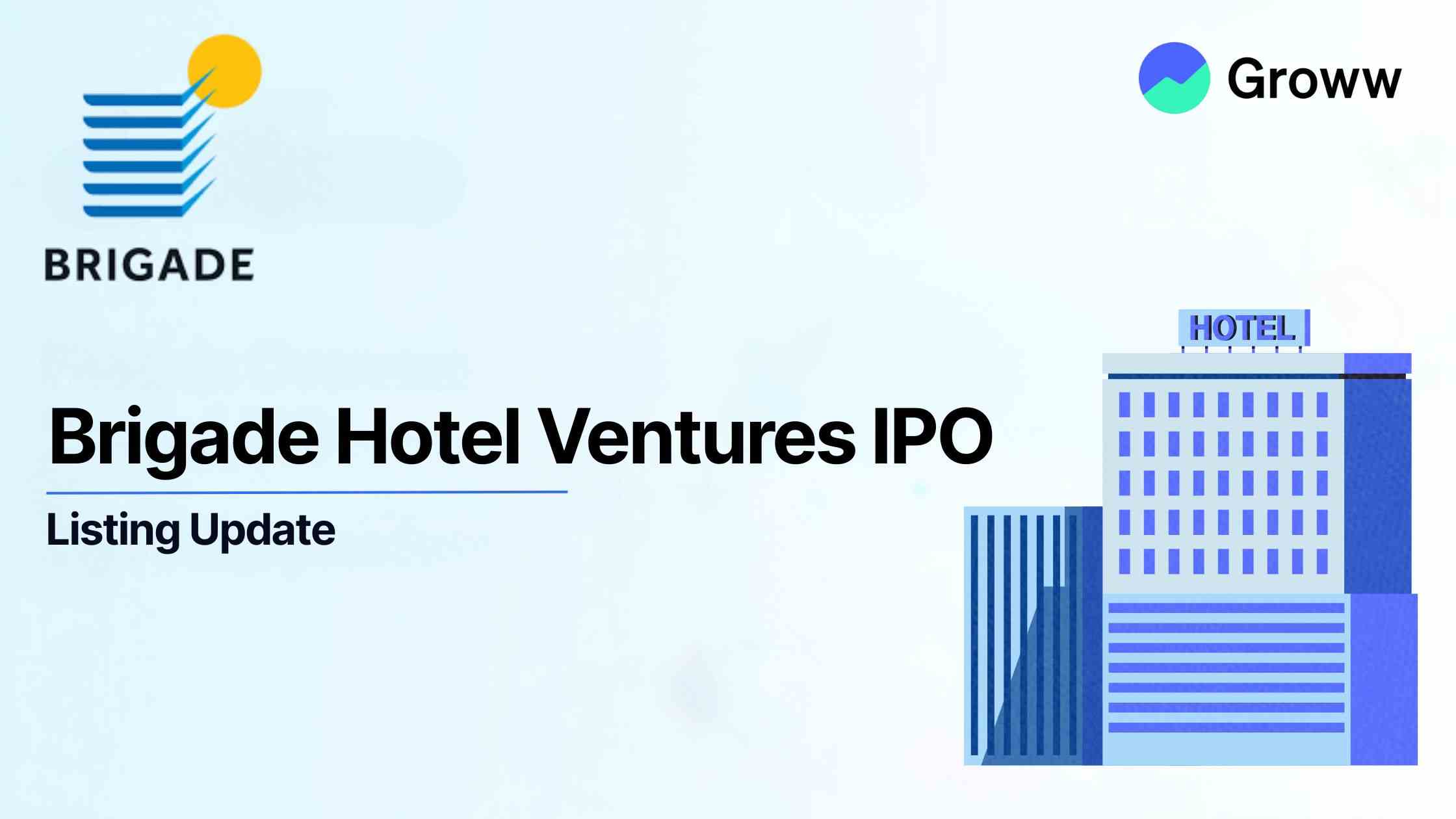 Brigade Hotel Ventures Shares Make a Weak Debut on Stock Market, List at 9.89% Discount