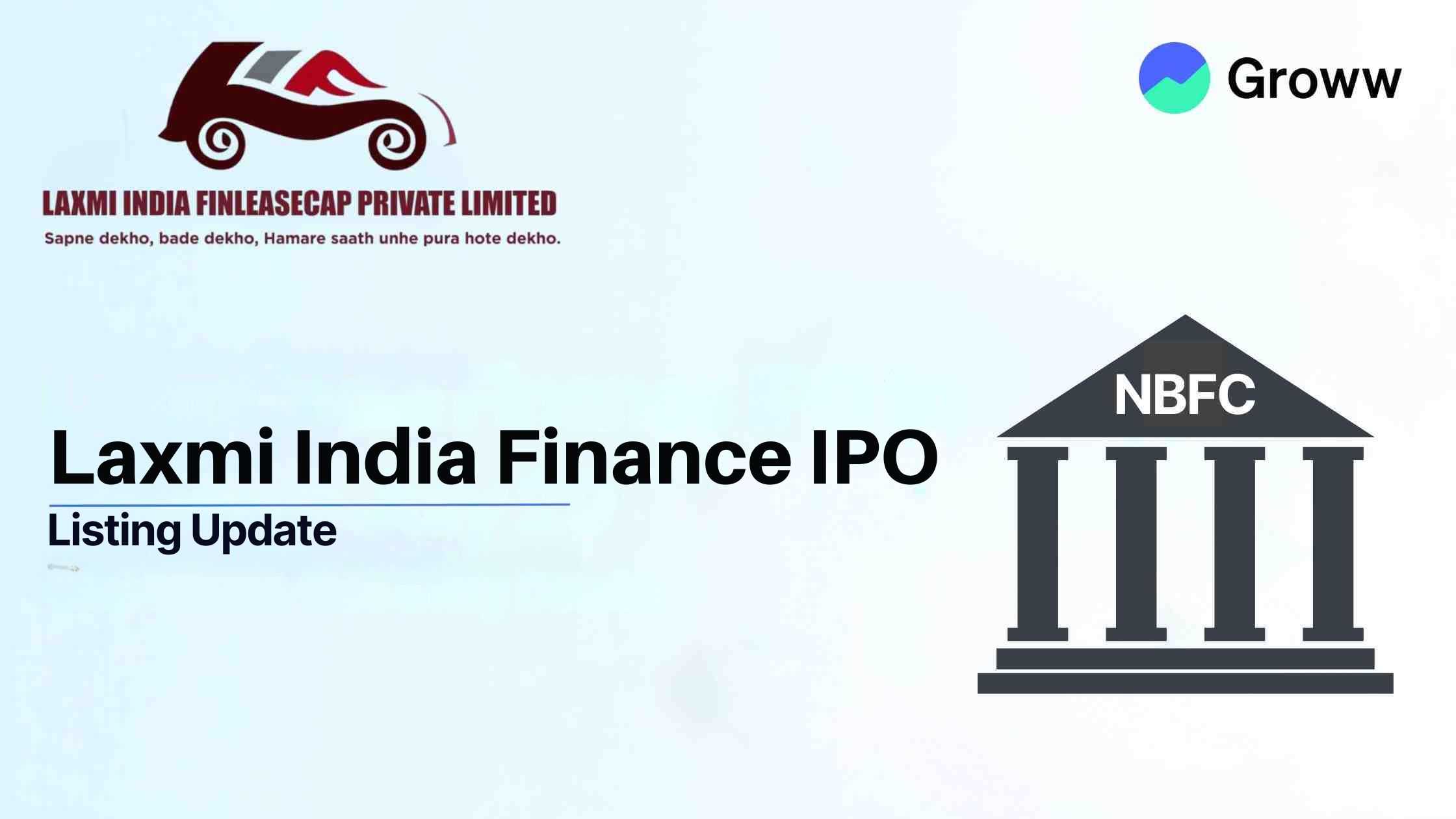 Laxmi India Finance Shares Make Weak Debut on Stock Market, List at 12.96% Discount