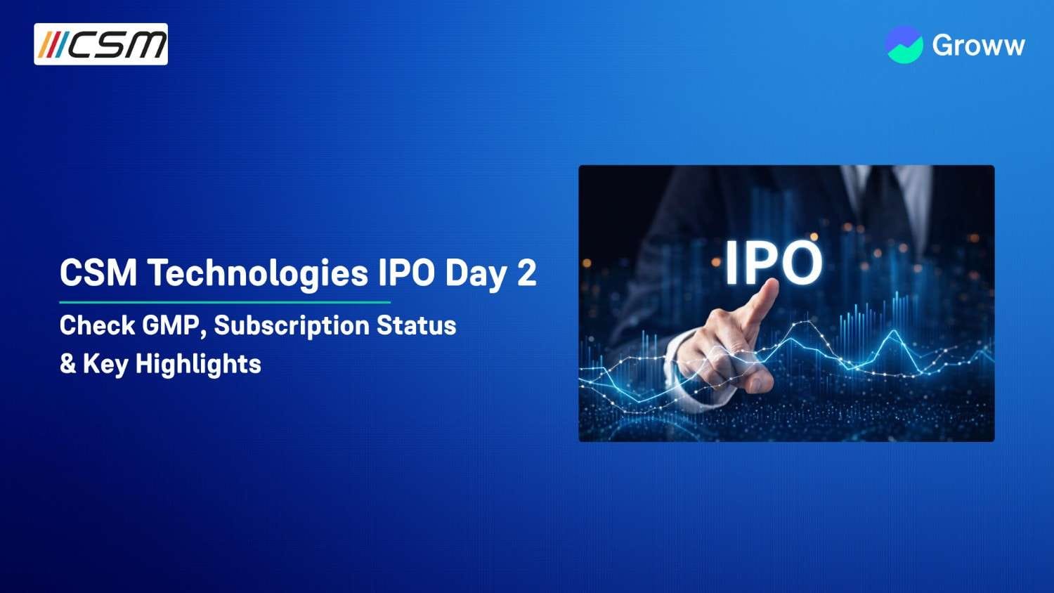 CSM Technologies IPO Day 2: Check GMP, Subscription Status & Key Highlights