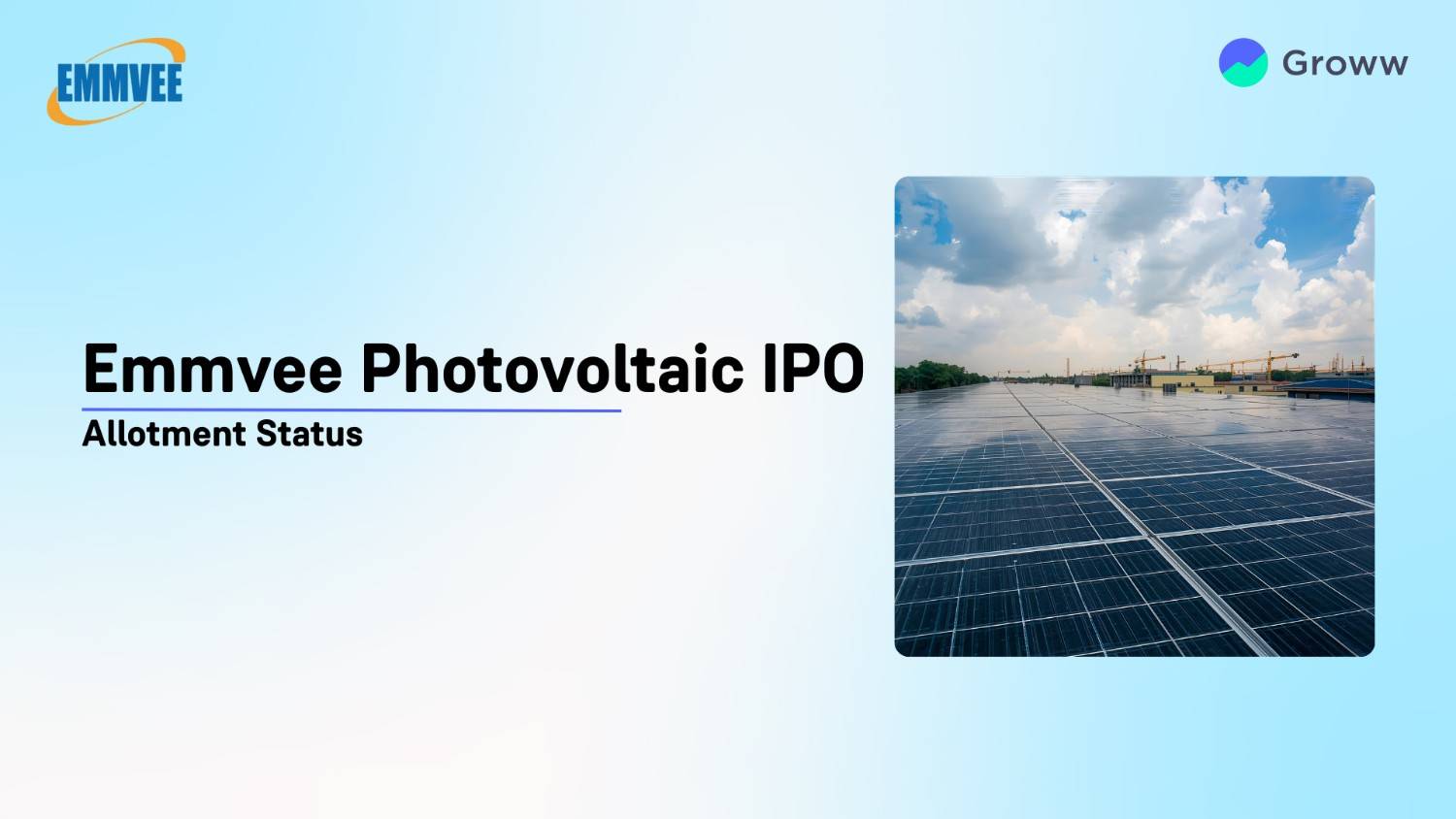 Emmvee Photovoltaic IPO Allotment Status: Check Overall Subscription & Verify Status