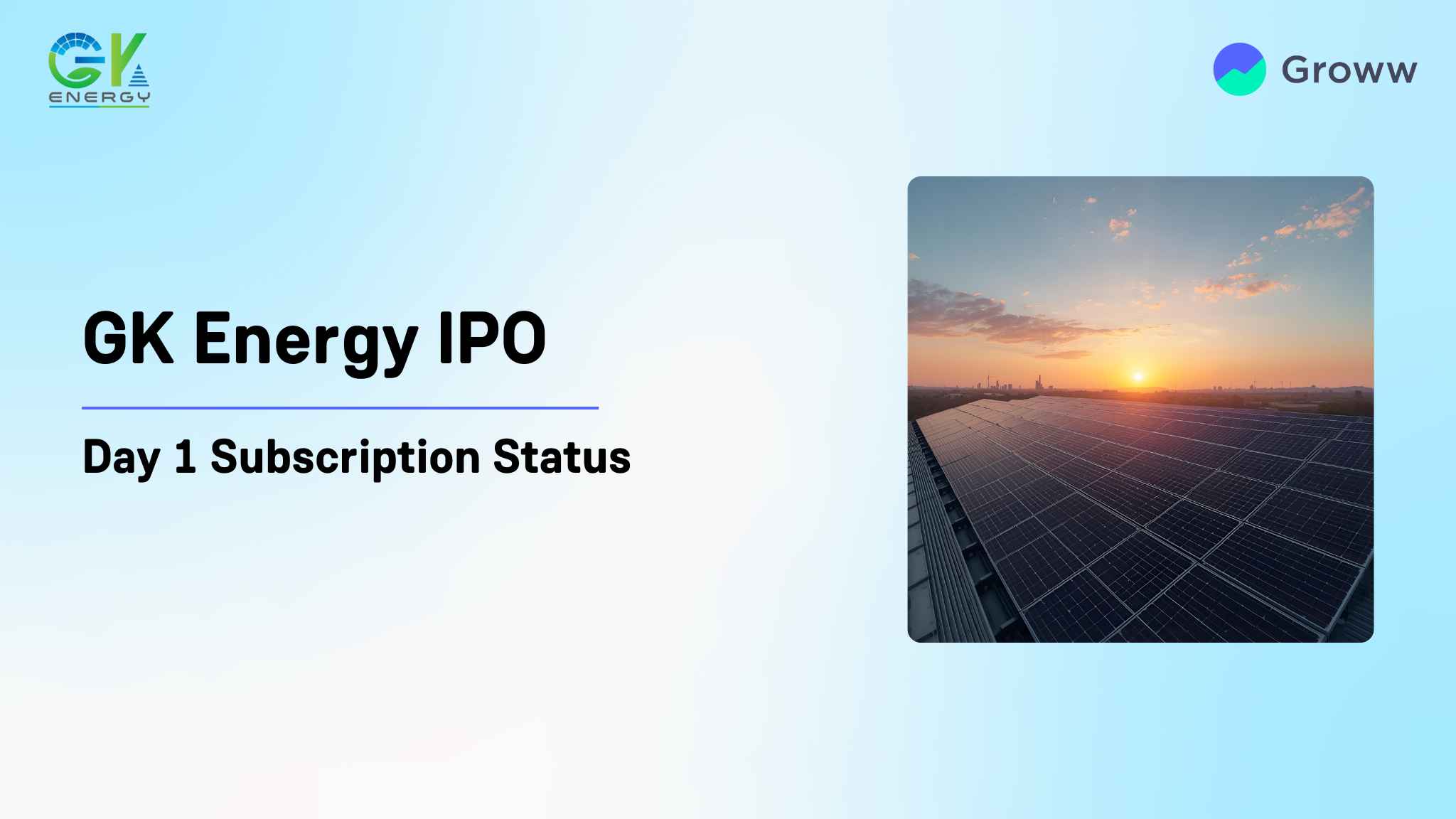 GK Energy IPO Day 1: Check Subscription Status, GMP & Key Highlights