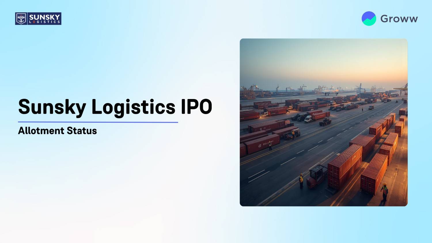 Sunsky Logistics IPO Allotment Status: Check Steps To Verify Status
